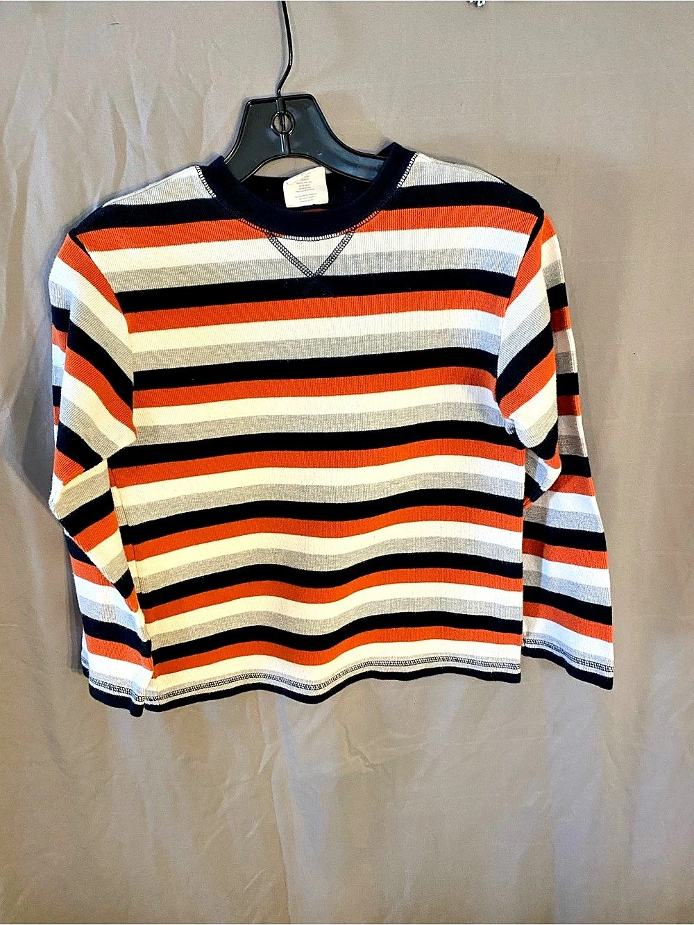 Crazy 8 Boys Striped Sweater Orange & Black Size 7-8